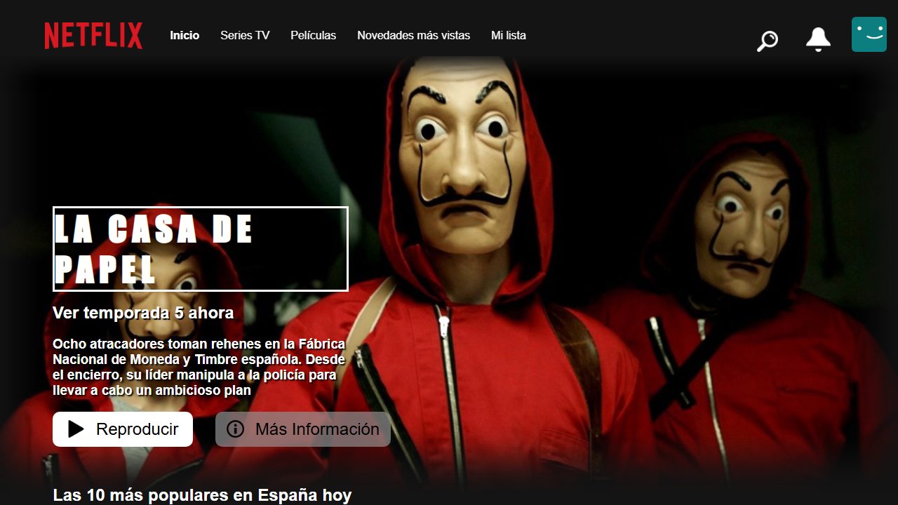Screenshot de Netflix Angular