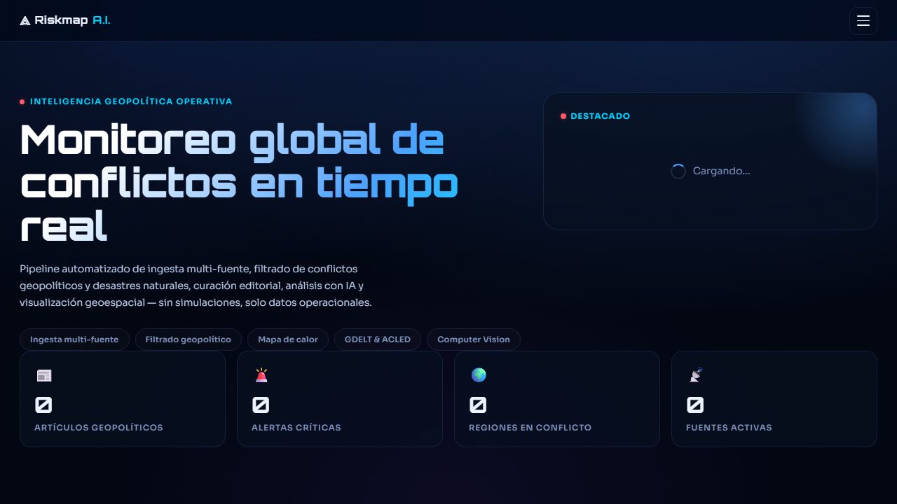 Screenshot de RiskMap AI