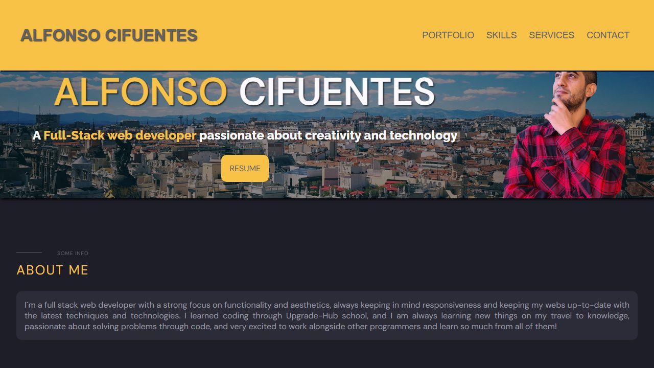 Screenshot de Upgrade Portfolio